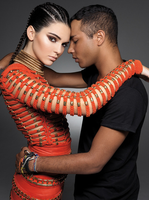 kimkanyekimye:  kimkardashian: #Balmain #SundayTimesStyle @kendalljenner @olivier_rousteing