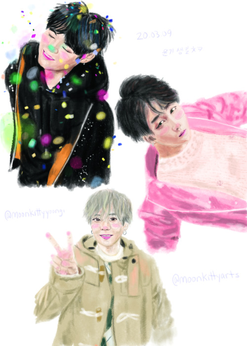 happy yoongi day! i drew some blobs (tumblr also seems to have messed up the color but i don’t feel 