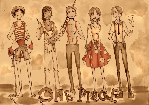 So, I and @chechula had found this terrible One Piece collab fanart which we did many many years ago