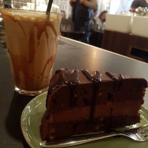 Salted Caramel Frappuccino &amp; Chocolate Espresso Pie [1440x1434]