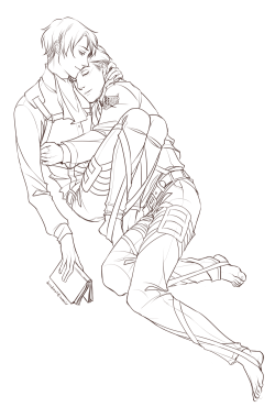 dorodraws:  old men cuddling