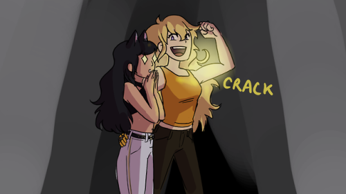 ec-bart:  I do not remember the blog that originally made the concept, so if you know PLEASE TELL MEE! I WANT TO GIVE THEM CREDIT!!!!!!Basically Yang has a glow stick arm and I love it