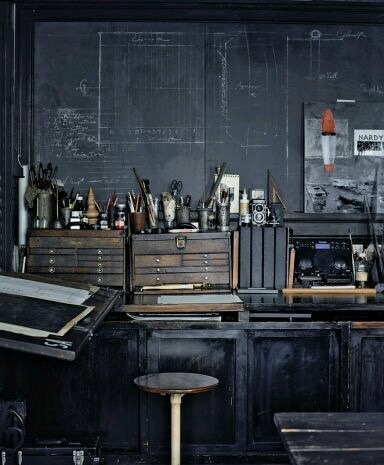 setdeco: STEPHEN ALESH &amp; ROBIN STADEFER, Vintage Industrial Office, NoHo