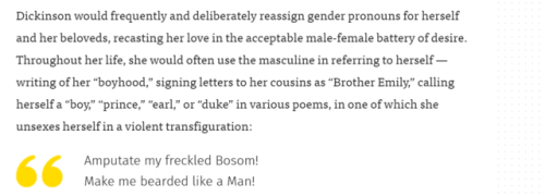 vladtheunfollower:please do not retcon Emily Dickinson as a man @ genderistssource