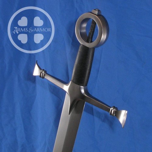 arms-n-armor-inc:Sword Pic for Shut Ins- One of our Irish sword with blackgrip and S shaped finials 