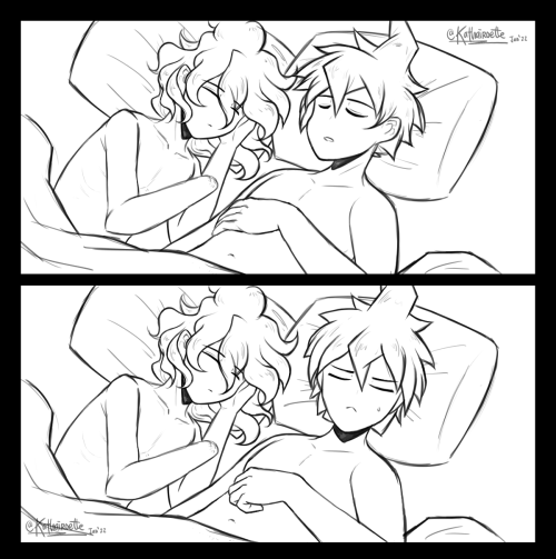 Sleep (and yes I know I got Komaeda’s arm wrong but I noticed it too late please don’t @ me thank yo