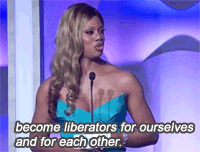 silversarcasm:[Gifset: Laverne Cox speaks at the GLAAD media awards, she says,“Each and every 