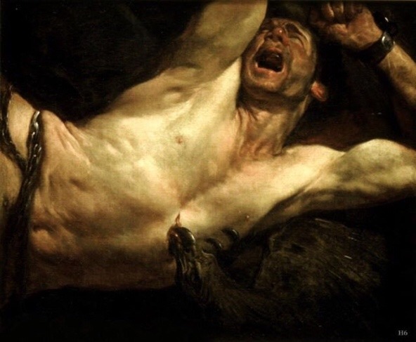 21primitive:  Gioacchino Assereto: “The Torment of Prometheus” (17th century)