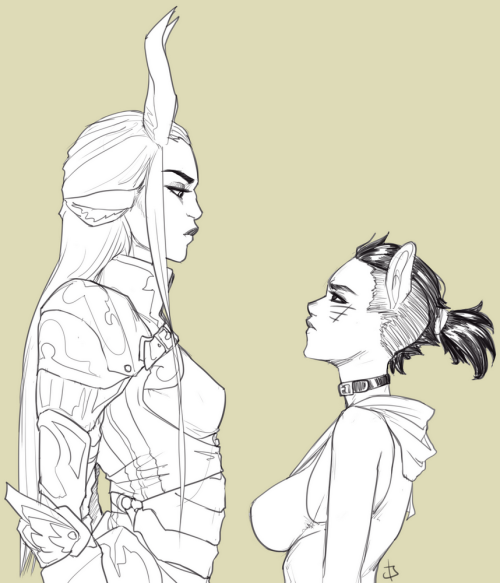 jadonysketch:Both my BnF OCs: Tana and Nyx put it on both blogs w/e