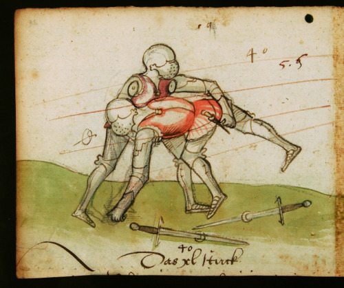 Jörg Wilhalm, Fechtbuch, Fencing book, 1520. Including blood &amp; deathblow. Ink drawing. Oettingen