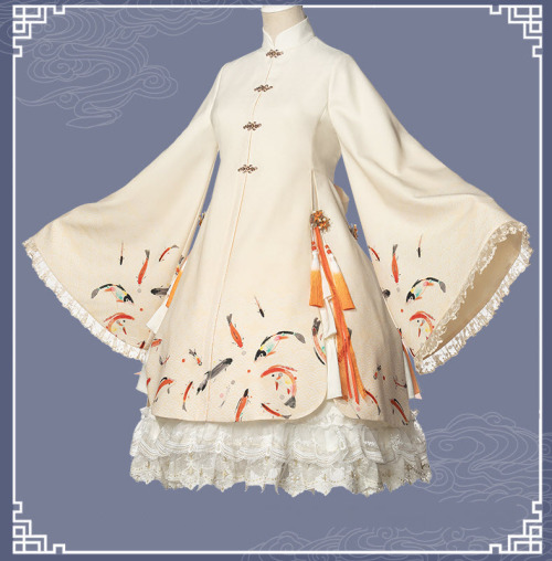 lolita-wardrobe:New Release: 【-Viewing Fish at Flower Pond-】 #QiLolita Dress Set ◆ Shopping Link &