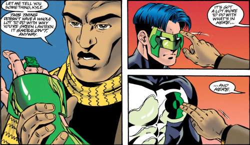 sarahlovescomics:Kyle and John are my favorite Lanterns and I’m just missing their dynamic. 