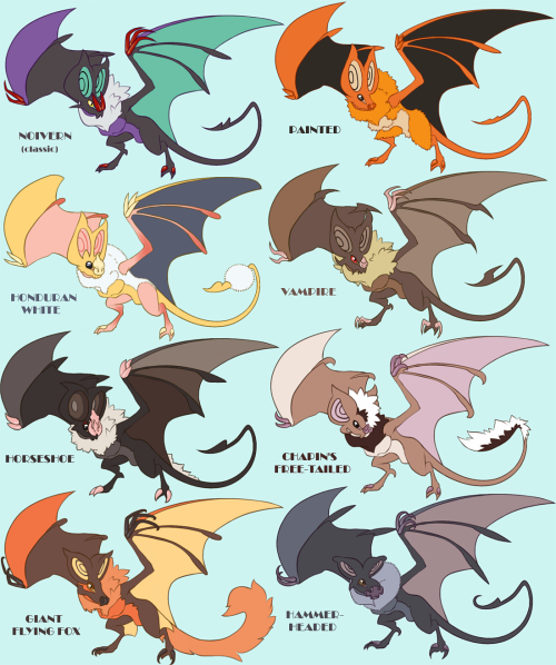 It&rsquo;s almost Halloween! So here&rsquo;re some Noiverns inspired by different bats! :DThese desi