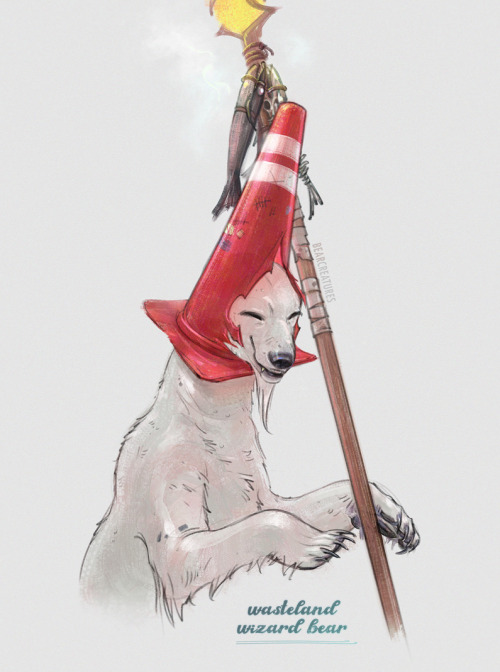 bearotonin-international:
“bearcreatures:
“Wasteland Wizard Bear
” ”