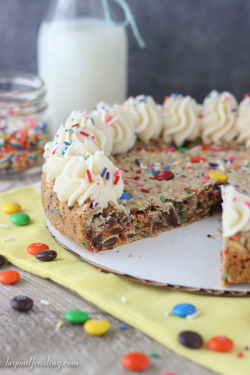 ransnacked: cake batter monster cookie cake | beyond frosting