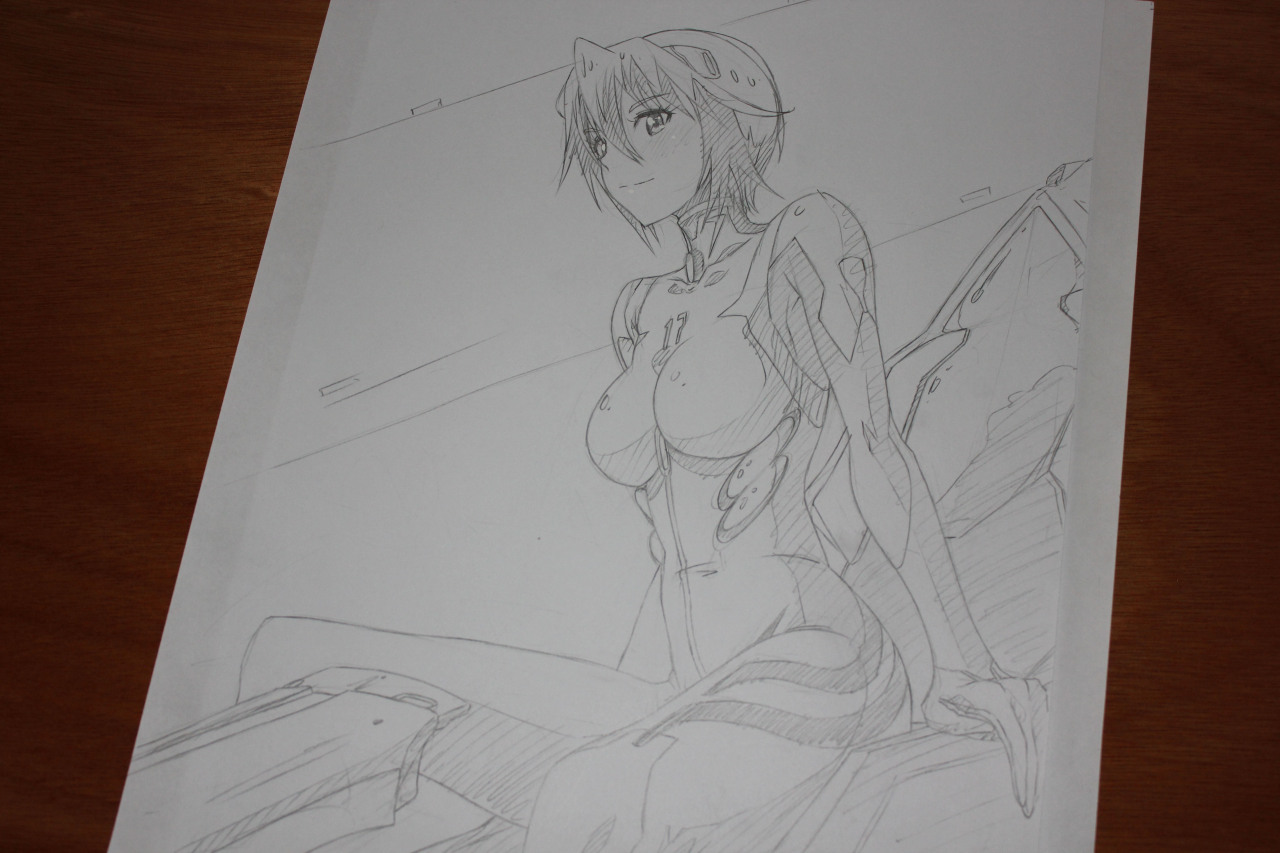 ale-halexxx:  sketch requets, tsugumi from nisekoi featuring an eva 3.0 plugsuit…