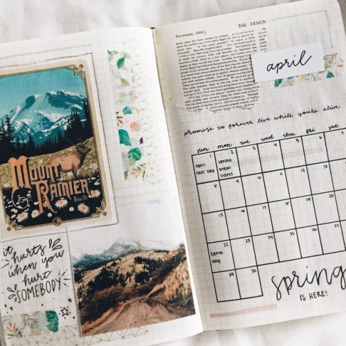 kaylareads: here’s my april spread because i never post my monthly spreads!  by the way, i mad