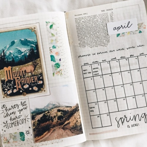 kaylareads: here’s my april spread because i never post my monthly spreads!by the way, i made a sh