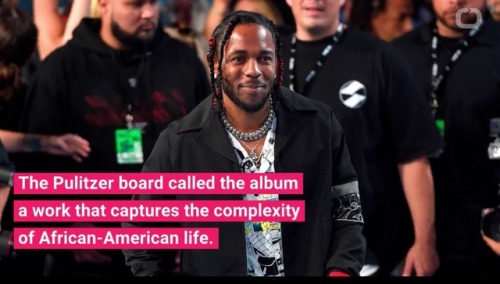 strongblackberries: Congrats to Kendrick Lamar for becoming the first MC to win a Pulitzer Prize and