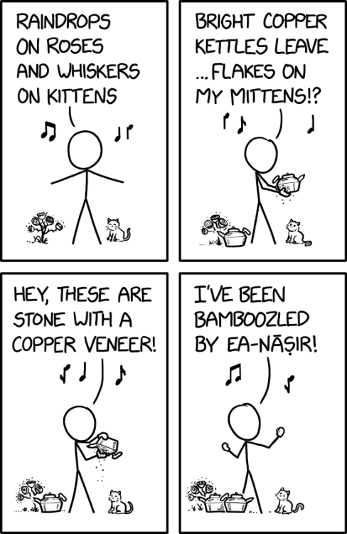 todays-xkcd:  When an Ur guy / sells Nanni things / but the copper’s