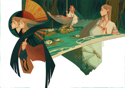 gewska: Kostroma and Kupalo for  Kupala Night Zine &lt;3 I finally can show it, yay!