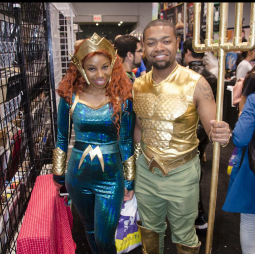 My boyfriend and I at NYCC 2017! Cosplays made by us.