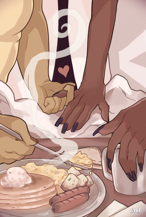 vastderp:asieybarbie:Dez gets up extra early to cook a morning meal for Toree, just as a small way t