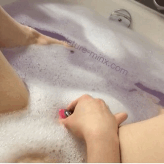 Porn miniature-minx: Purple bubble baths and waterproof photos