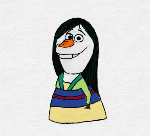 Porn photo tortallmagic:  Olaf as Disney Princesses