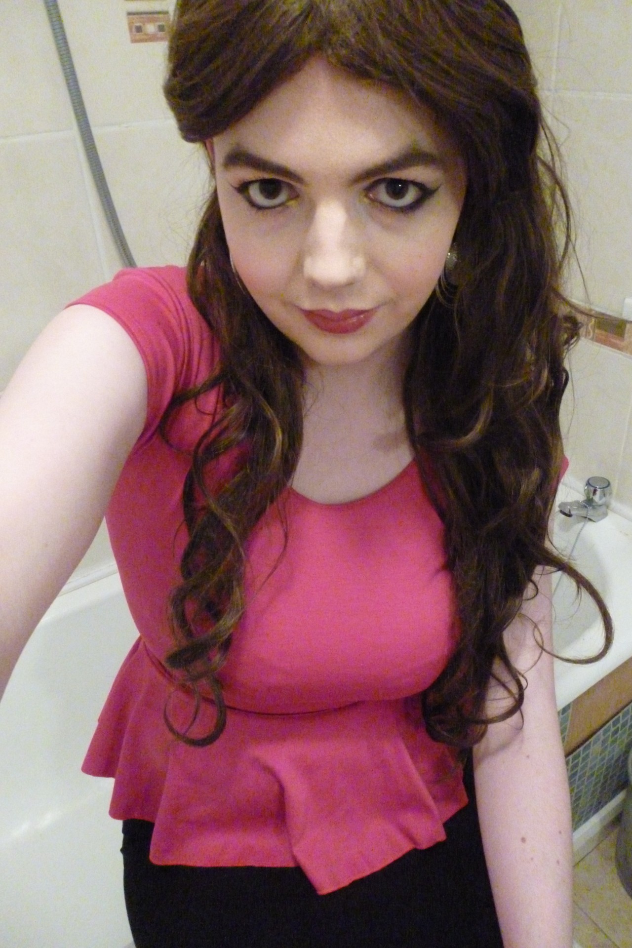 lucy-cd:  PicturesFirst outfit with pink tights, I’ve had them for a long time
