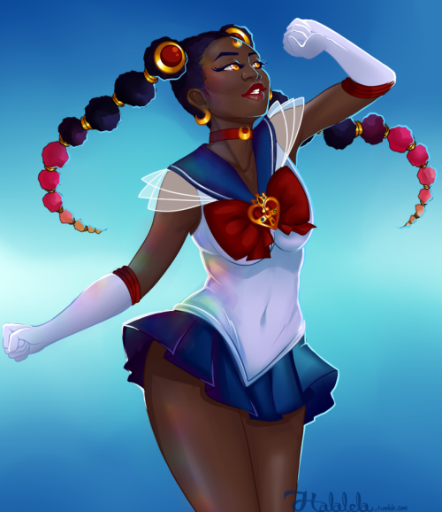 halalela:  Love Moko. Her song Your Love is addicting, and her style is so pretty. Just felt like she’d make a great Sailor Moon. Also was inspired by Asieybarbie’s sailor moon redraws as well when doing this. 