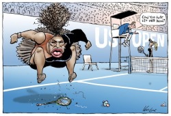 blackrebelz:  auntiewanda:  cumbler-tumbler:  star-of-wormwood:  stfumras:   Holy shit  Racist Cartoon In Australian Paper    they white-washed naomi osaka too, unbelievable   This is outrageous. How can someone draw a cartoon like this in this day