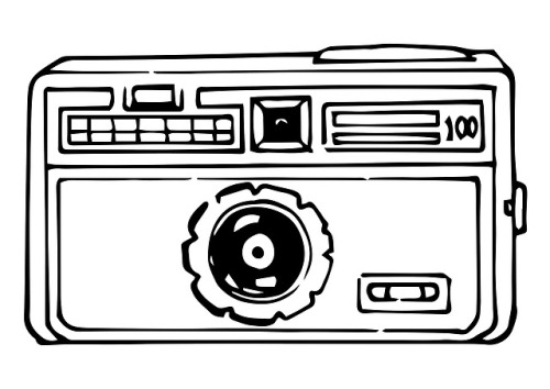 Tees, totes, stickers, notebooks and more: vintage camera drawings on the ISSF Society6 Shop page!