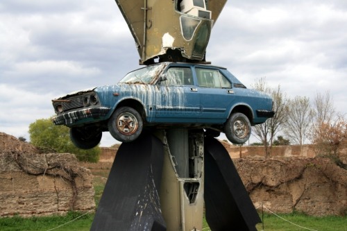 whereart: ianbrooks: Totem by Wolf Vostell Located at the Vostell Museum in Malpartida de C&aac