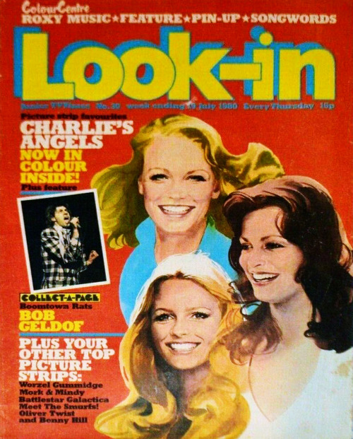 Jaclyn, Cheryl, &amp; Shelley on covers of Look-in Magazine.