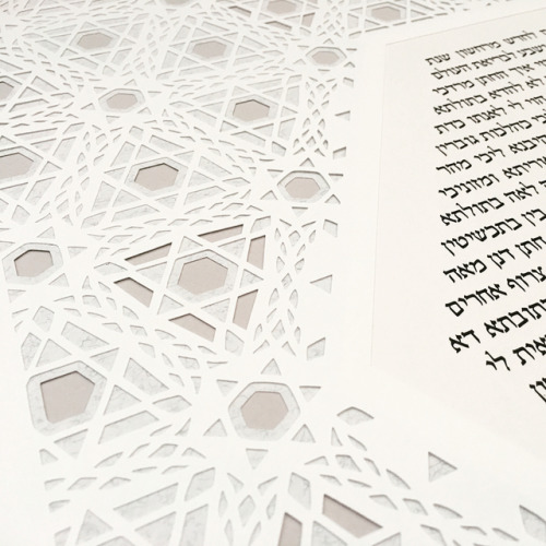 Here’s the new #papercut #ketubah design. It’s the most intricate papercut to date. It i
