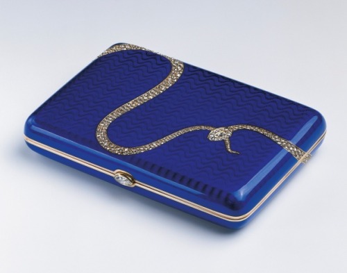 This elegant cigarette case has a provenance unique in the history of the royal collection of Faberg