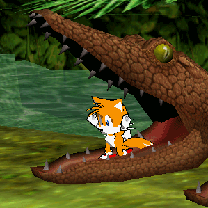 sonichedgeblog:   Tails meets an untimely end in the “Croc Attack!” minigame