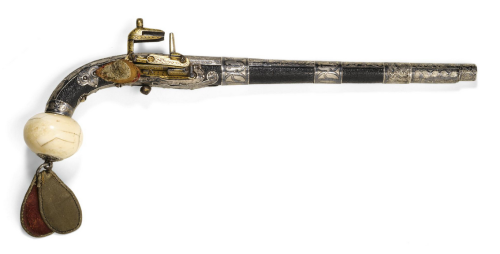 An ornate miquelet pistol originating from the Caucuses, 19th century.