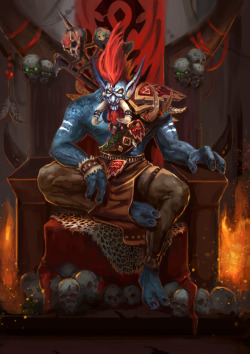 tmirai:  rinacane:  Vol’jin  I love his throne redesign! And his armor looks so cool. Man, this coloring is amazing good. 