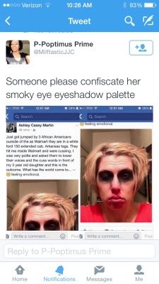 majiinboo:  takawaste:  tvwhitley:  somalisupremacy:  euxiee:  I swear white people do the most  😂😂😂 at least try to make it look realistic  …….p l e a s e  Does she know what a black eye actually looks like or  I AM SCREAMING??