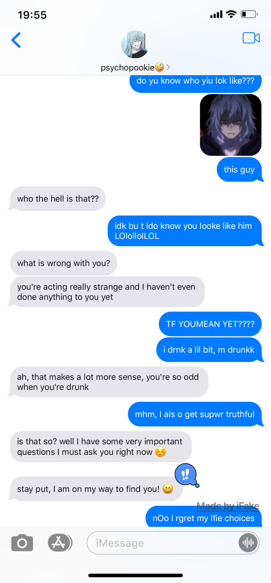 TEXTING THEM WHILE DRUNK
