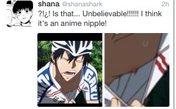 meowgon:  mom-dontlookatmyblog:  I can’t even believe my own tweet  naruko imaizumi and izumida don’t need nipples. Only arakita 