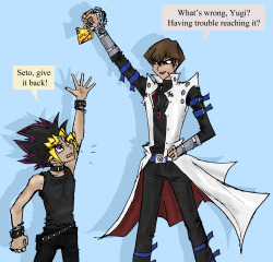 rukatofan:  Since he can’t defeat Yugi