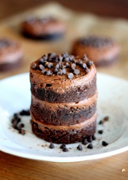 fullcravings:  Frosted Chocolate Fudge Brownies 
