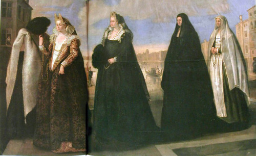 “Dame Veneciane” by Paolo Fiammingo, 1590s