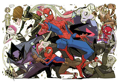 Happy #SpiderManDay !! Here’s a repost of a piece I did for the Spider-verse show @gallerynucl