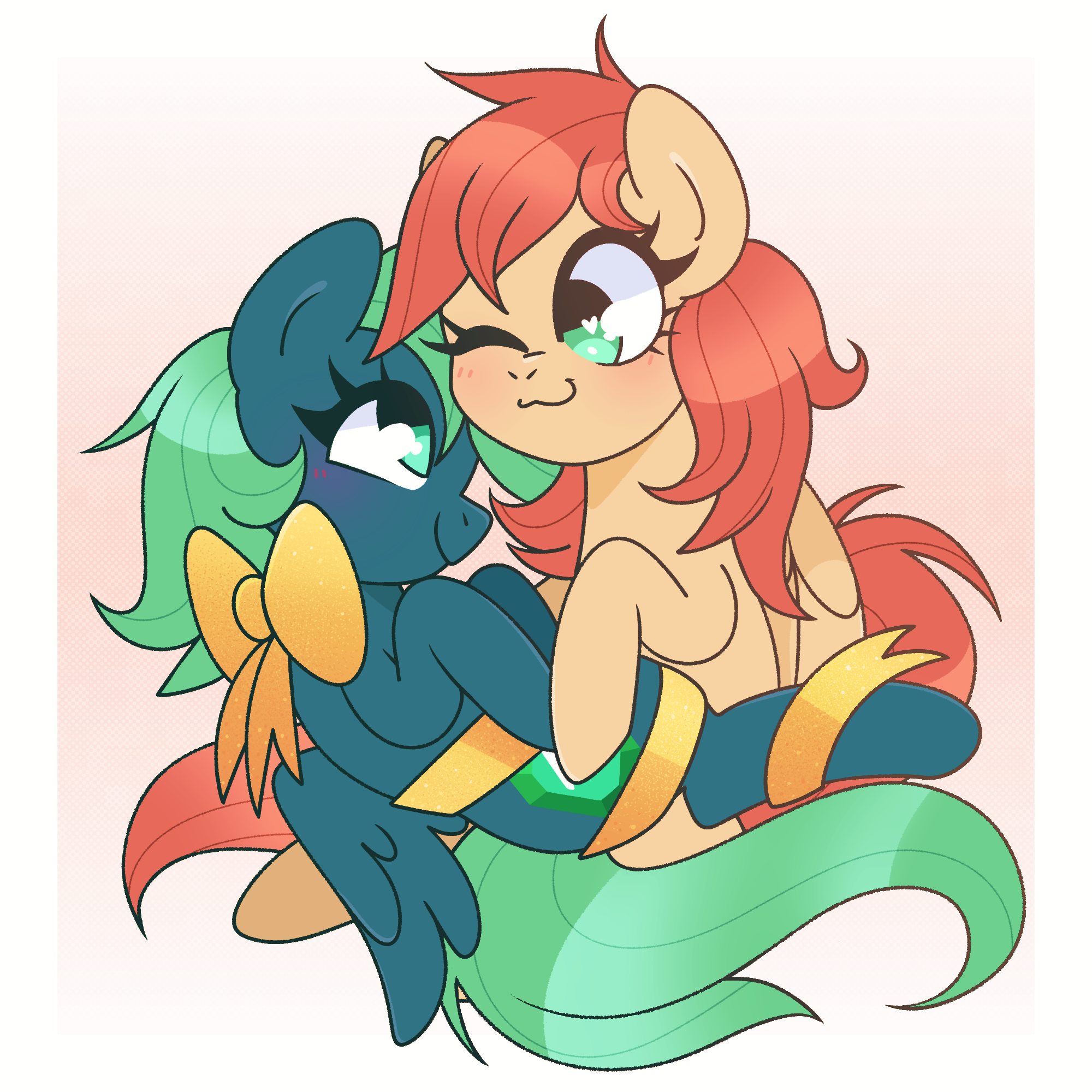 sapphire-shores:ALTALTALTALTALT🎀 Holiday YCH Pony Couples ✨$20 USD, DM for yours!(Click