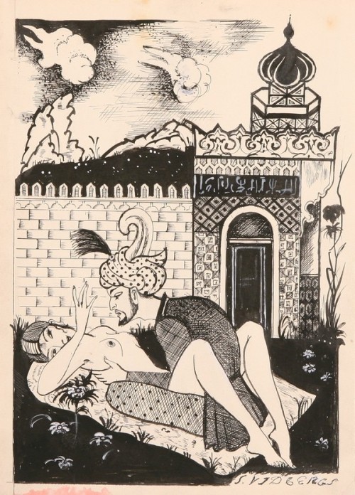 almavio: Sigismunds Vidbergs (1890 - 1970) • Erotic Drawings on Orientalist Themes