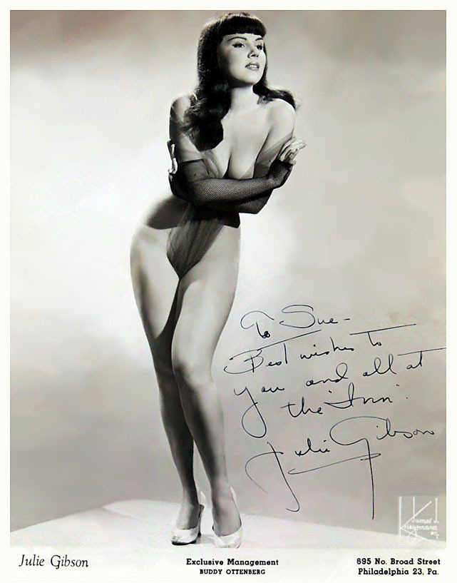    Julie Gibson      aka. “The Bashful Bride”.. Vintage promo photo personalized: